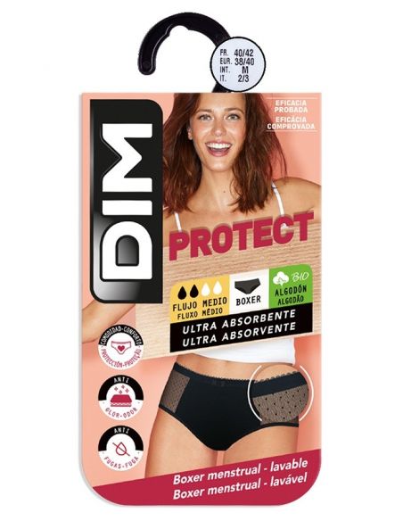Pack 2 Bragas Culotte menstruales encaje lavable Dim algodon organico FLUJO ABUNDANTE