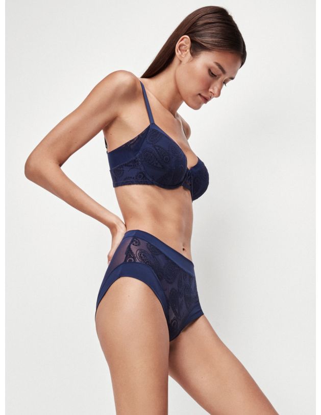 Conjunto azul con aro y foam de Gisela