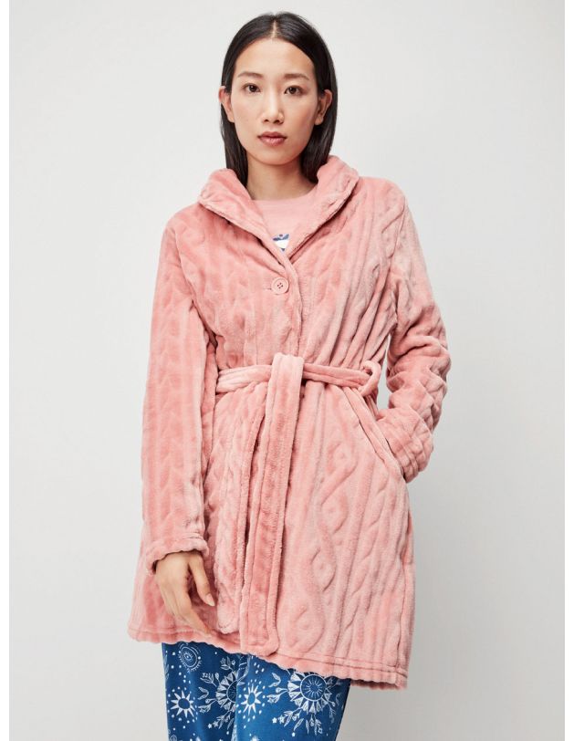 Bata larga rosa polar de Gisela