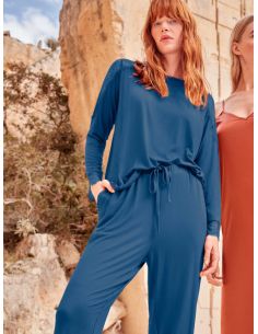 Pijama largo modal mujer