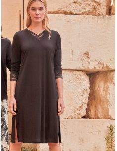 Camisón largo detalles encaje mujer