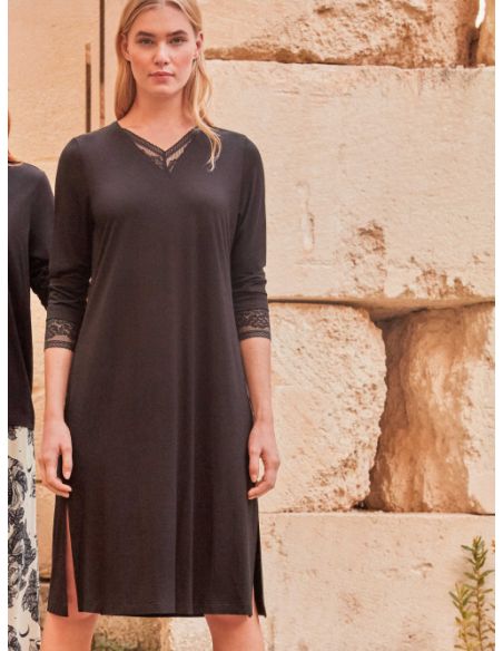 Camisón largo detalles encaje mujer