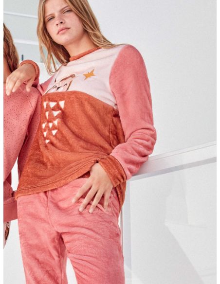 Pijama tejido micro polar buho