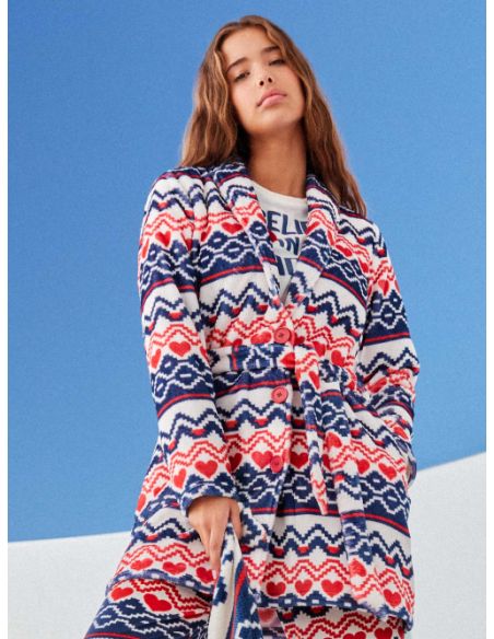 Bata estampada franela