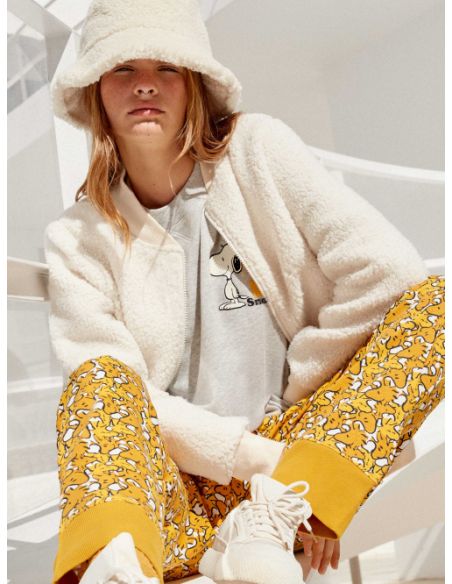 Chaqueta bomber borreguito crudo