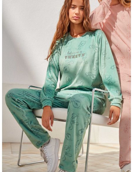 Pijama de Tweety en algodón elástico piolin