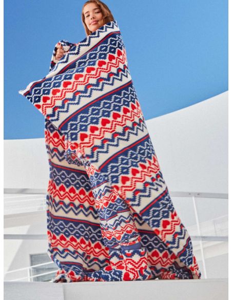Manta estampado en tejido polar estampada suave
