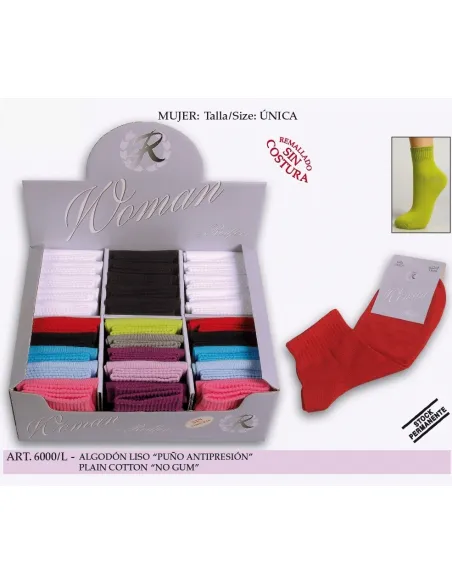 Pack 6 Calcetines Puño antipresión Mujer