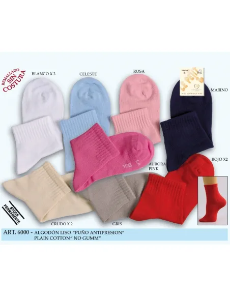 Pack 6 Calcetines de algodón infantiles unisex