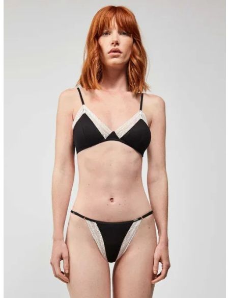 Braguita brasileña con encaje a contraste sofisticado