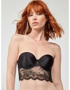 Sujetador bustier desmontable en copas B y C con diseño...