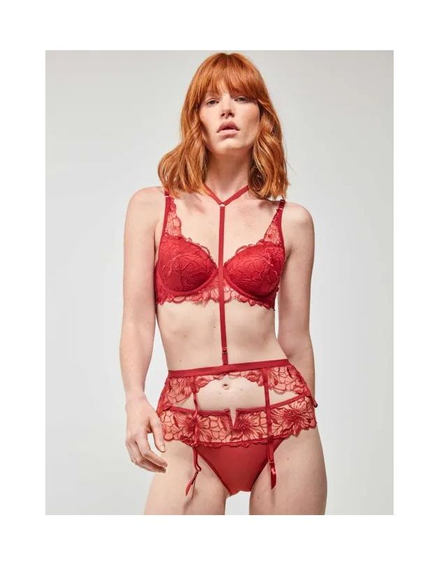 Liguero en tejido de encaje clásico