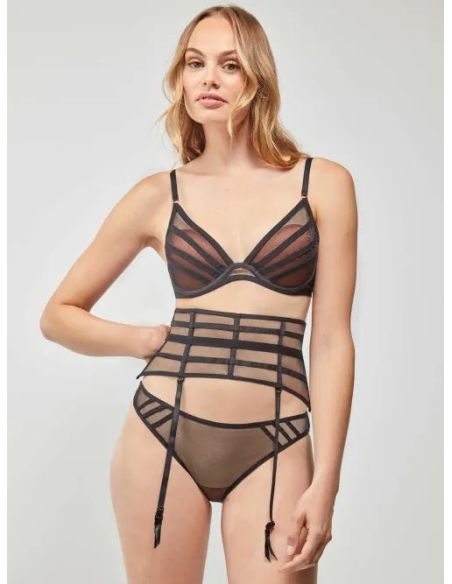 Liguero semitransparente con diseño delicado