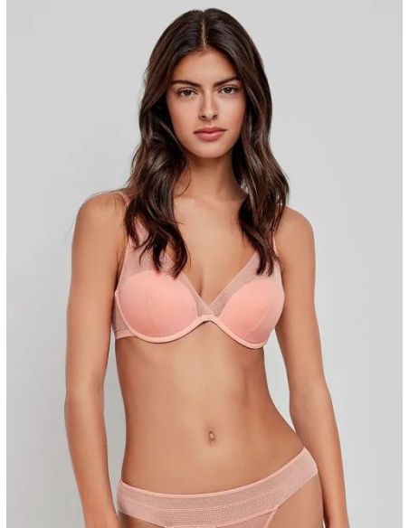 Sujetador bralette en tejido de encaje