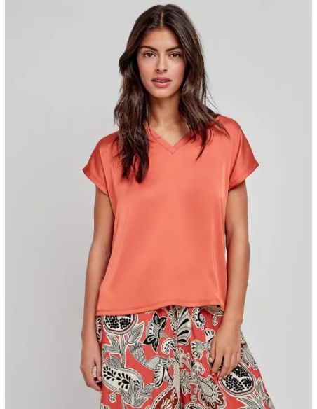 Camiseta tejido satinado gisela