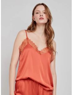 Camiseta de tirantes tejido satinado gisela