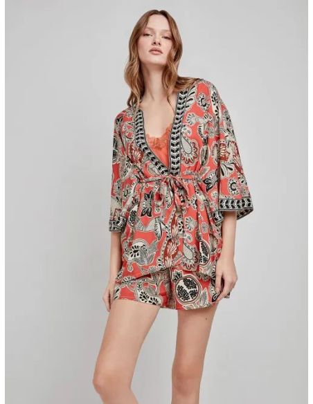 Kimono estampado tribal in&out gisela
