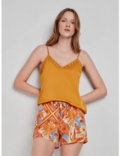 Camiseta de tirantes satinada gisela