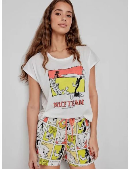 Pijama tirantes Looney Tunes de algodón gisela
