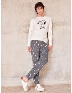 Conjunto pijama hombre estampado Snoopy gisela