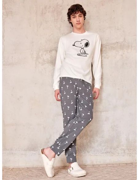 Conjunto pijama hombre estampado Snoopy gisela
