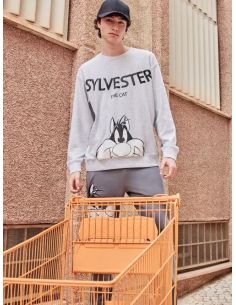 pijama hombre Sylvester en punto interlock gisela