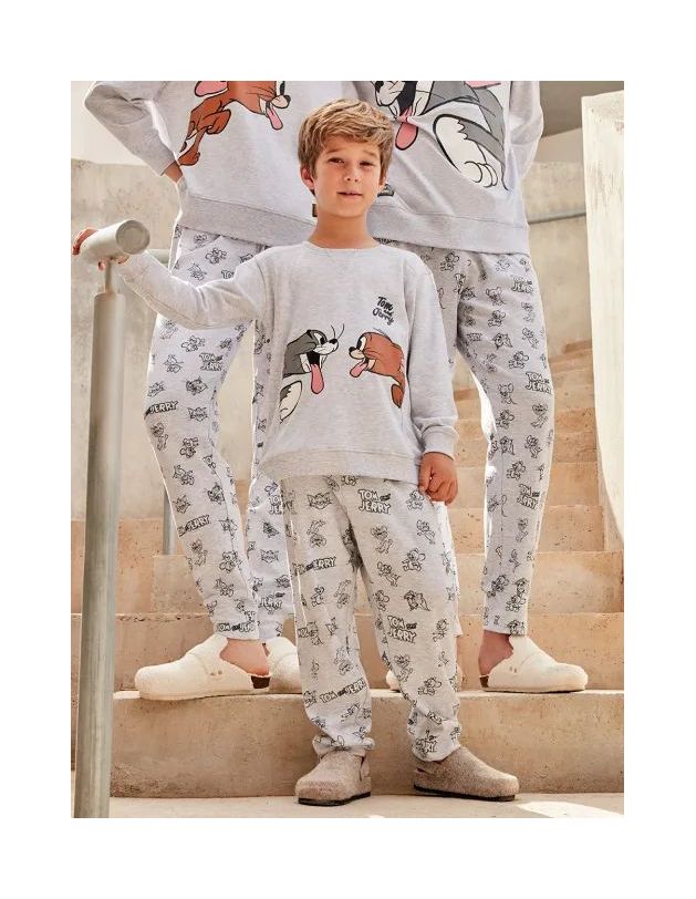 Conjunto pijama niño Tom & Jerry en punto...