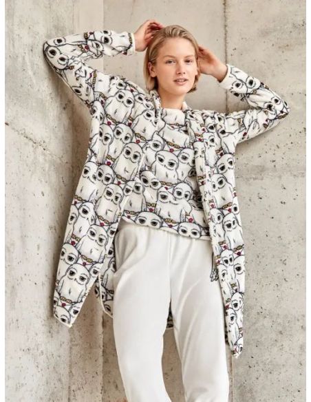 Bata Harry Potter en polar peluche gisela