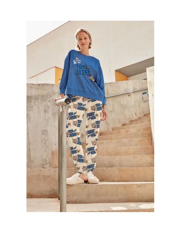 Conjunto pijama en punto interlock Tom & Jerry