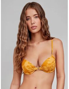 Top bikini estampado en copas B y C