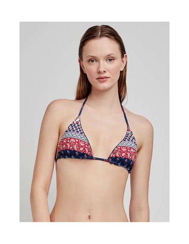 Top bikini triangular y reversible sin aro