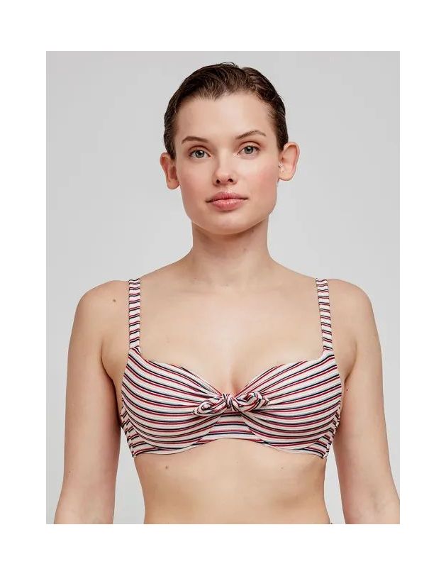 Top bikini capacidad estampado rayas