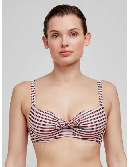 Top bikini capacidad estampado rayas