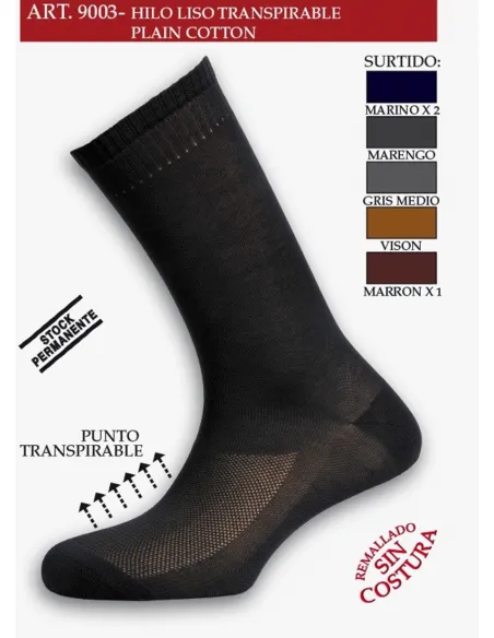 Pack de 6. Calcetines Ejecutivo Transpirables para hombre de Rodfer