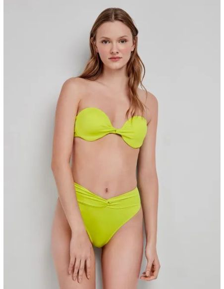 Top bikini bandeau liso