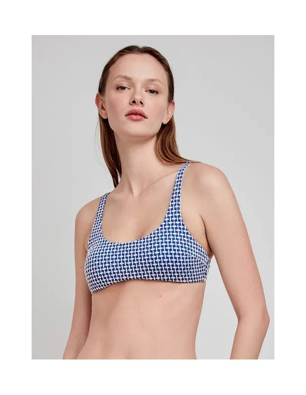 Top bikini sin aro tejido estructura