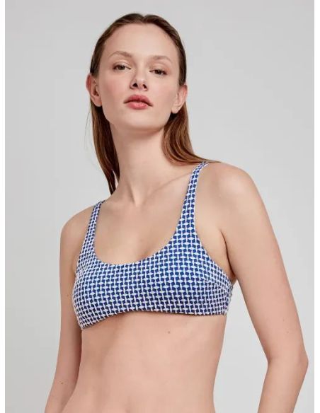 Top bikini sin aro tejido estructura