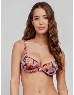 Top bikini capacidad tejido estampado