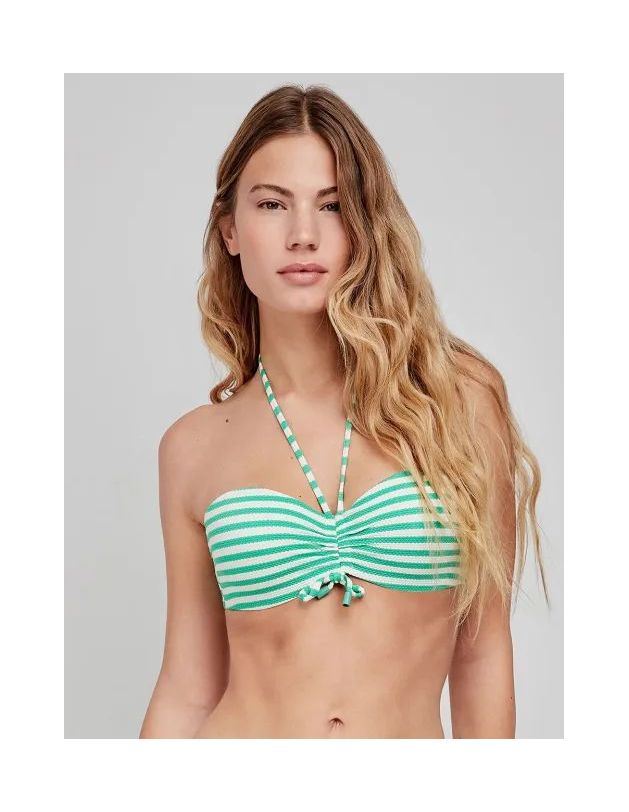 Top bikini desmontable estampado rayas