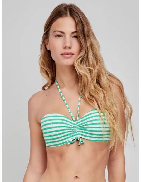 Top bikini desmontable estampado rayas
