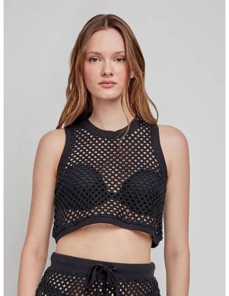 Top en tejido crochet