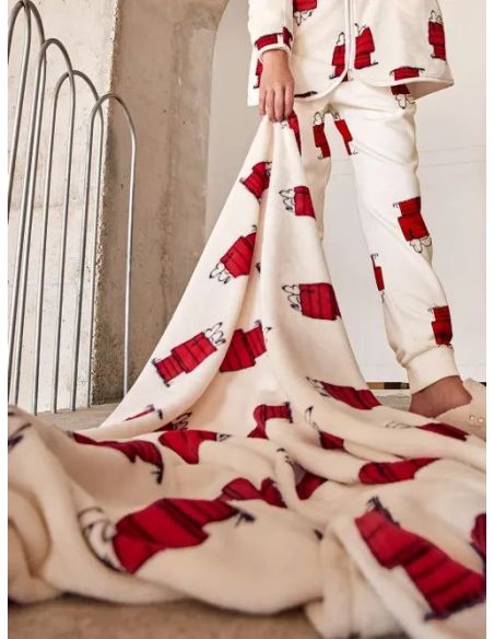 Manta tejido peluche estampado Snoopy gisela