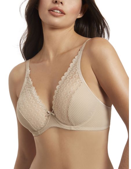 Sujetador selene con aros forma en V encaje