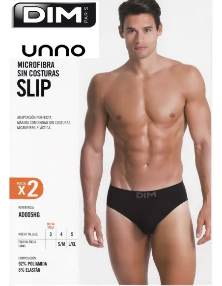 Slip UNNO dim Microfibra Multipack X2 UNIDADES.