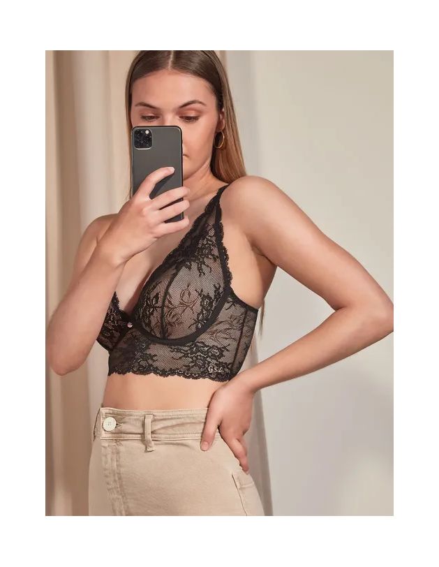 Bralette de encaje con aro y copa