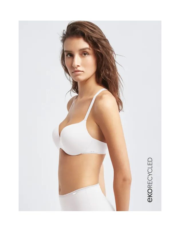 Sujetador clásico copas continuas en microfibra...