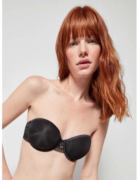 Sujetador desmontable con aro color negro