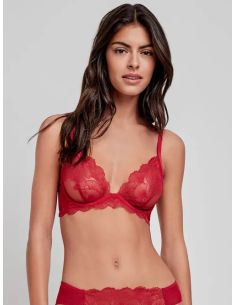 Sujetador de tul bordado sin foam