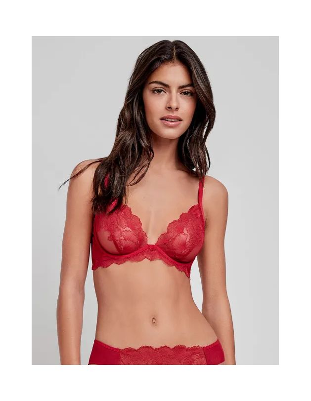 Sujetador de tul bordado sin foam