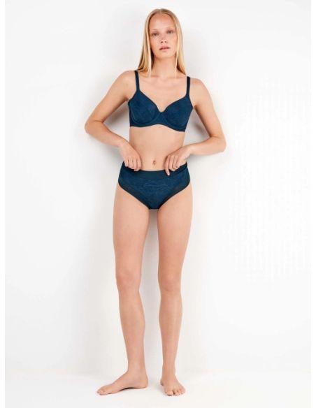 Sujetador de capacidad en tono azul petróleo